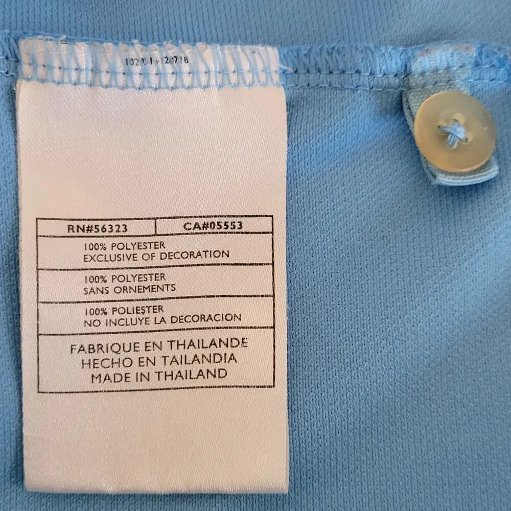 Nike Golf Nike Fit Dry Polo Shirt Blue Men's XL Travel Vacation‎ Tropical Beach